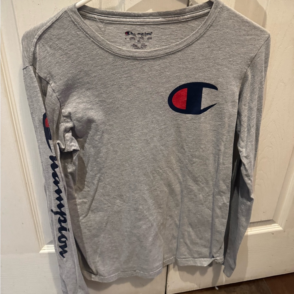 Champion Light Gray Crewneck T-Shirt